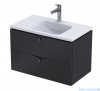 Oristo Siena szafka z umywalką 80x50x46 czarny mat OR45-SD2S-80-8/UME-CE-80-91